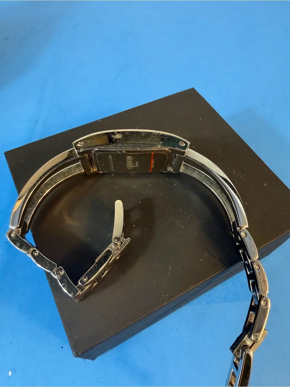 Silver Women's Bracelet Watch - Elegant Rectangular Dial